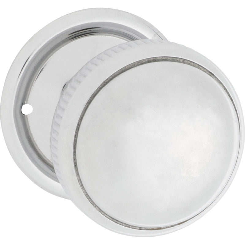 Tradco Large Milled Edged Mortice Door Knob on Round Rose - Customise ot your needs - primehardware