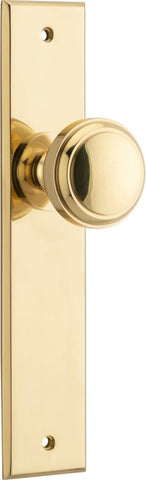 Iver Paddington Door Knob On Chamfered Backplate - primehardware