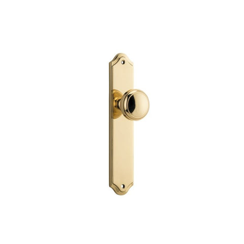 IVER Paddington Door Knob On Shouldered Backplate | Passage Lever Set Only | 9 Finishes - Polished Brass