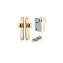IVER Paddington Door Knob On Shouldered Backplate | Entrance Kit (Key/Thumb) | 9 Finishes - Polished Brass