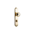 IVER Paddington Door Knob On Shouldered Backplate | Privacy Lever Set Only | 9 Finishes - Polished Brass