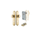 IVER Cambridge Door Knob On Shouldered Backplate | Entrance Kit (Key/Key) | 9 Finishes - Polished Brass