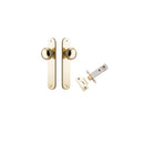 IVER Paddington Door Knob On Oval Backplate | Passage Kit | 9 Finishes - Polished Brass