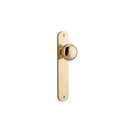IVER Cambridge Door Knob On Oval Backplate | Passage Lever Set Only | 9 Finishes - Polished Brass