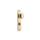 IVER Cambridge Door Knob On Oval Backplate | Privacy Lever Set Only | 9 Finishes - Polished Brass