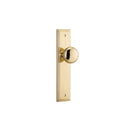 IVER Cambridge Door Knob On Stepped Backplate | Passage Lever Set Only | 9 Finishes - Polished Brass