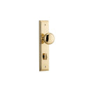 IVER Cambridge Door Knob On Stepped Backplate | Privacy Lever Set Only | 9 Finishes - Polished Brass