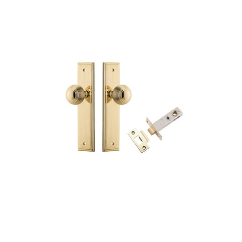 Iver Guildford Door Knob On Stepped Backplate - primehardware