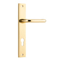 IVER Oslo Lever Door Handle On Rectangular Backplate | Entrance Lever Set Only | 9 Finishes - Polished Brass