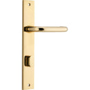 IVER Oslo Lever Door Handle On Rectangular Backplate | Privacy Lever Set Only | 9 Finishes - Polished Brass