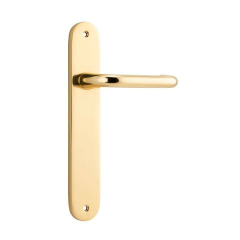 Iver Oslo Lever Door Handle On Oval Backplate - primehardware