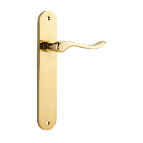 Iver Stirling Door Lever Handle On Oval Backplate - primehardware