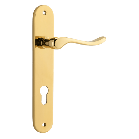 Iver Stirling Door Lever Handle On Oval Backplate - primehardware