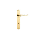 Iver Stirling Solid Brass Door Lever on Oval Backplate | Privacy Lever Set Only | 8 Finishes - Polished Brass