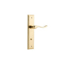 IVER Stirling Door Lever Handle On Stepped Backplate | Privacy Lever Set Only | 8 Finishes - Polished Brass