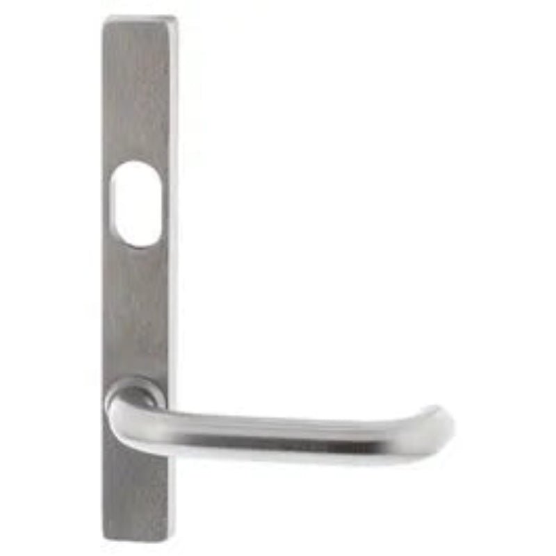 Lockwood 4601 External Square End Plate With Cylinder Hole & Lever 102 Satin Chrome 4601/102SC - primehardware