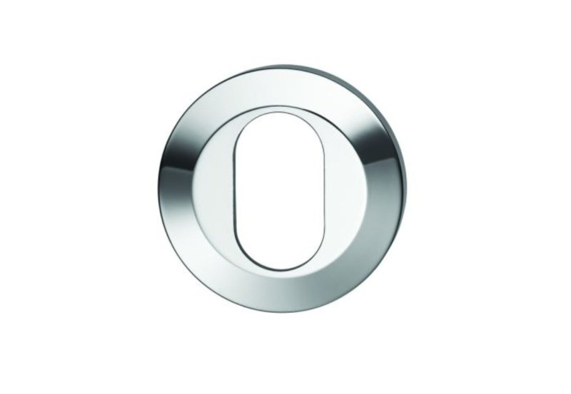 Lockwood 1360 Series Oval Cylinder Escutcheon - Grub Screw Fix Polished Brass 1366/EPB - primehardware