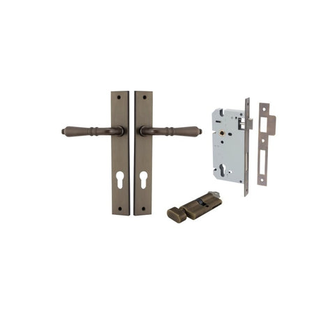 Iver Sarlat Lever Door Handle On Rectangular Backplate - primehardware