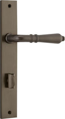 IVER Sarlat Lever Door Handle On Rectangular Backplate | Privacy Lever Set Only | 10 Finishes - Signature Brass