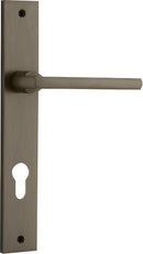 IVER Baltimore Door Lever Handle On Rectangular Backplate | Entrance- Lever Only | 7 Finishes - Signature Brass
