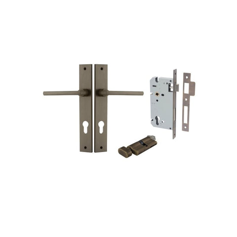 IVER Baltimore Door Lever Handle On Rectangular Backplate | Passage Kit | 7 Finishes - lifestyle