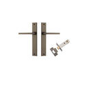 IVER Baltimore Door Lever Handle On Rectangular Backplate | Passage Kit | 7 Finishes - Signature Brass