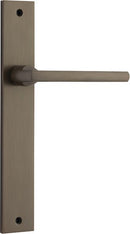 IVER Baltimore Door Lever Handle On Rectangular Backplate | Passage- Lever Only | 7 Finishes - Signature Brass