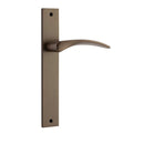 IVER Oxford Door Lever Handle On Rectangular Backplate | Passage Lever Set Only | 4 Finishes - Signature Brass