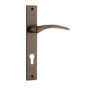IVER Oxford Door Lever Handle On Rectangular Backplate | Entrance Lever Set Only | 4 Finishes - Signature Brass