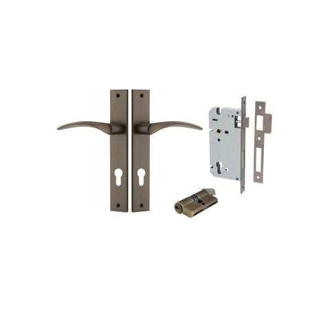 Iver Oxford Door Lever Handle On Rectangular Backplate - primehardware