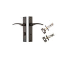 IVER Oxford Door Lever Handle On Rectangular Backplate | Separate Privacy Kit | 4 Finishes - Signature Brass