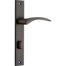 IVER Oxford Door Lever Handle On Rectangular Backplate | Privacy Lever Set Only | 4 Finishes - Signature Brass