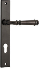IVER Verona Door Lever Handle On Rectangular Backplate | Entrance Lever Set Only | 9 Finishes - Signature Brass
