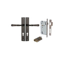 IVER Verona Door Lever Handle On Rectangular Backplate | Entrance Kit (Key/Key) | 9 Finishes - Signature Brass