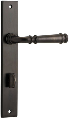 Iver Verona Door Lever Handle On Rectangular Backplate - primehardware