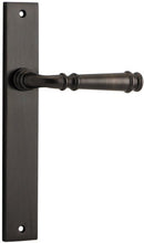 IVER Verona Door Lever Handle On Rectangular Backplate | Passage Lever Set Only | 9 Finishes - Signature Brass