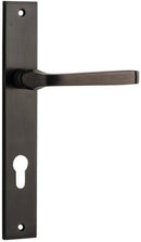 IVER Annecy Door Lever Handle On Rectangular Backplate | Entrance Lever Set Only | 9 Finishes - Signature Brass