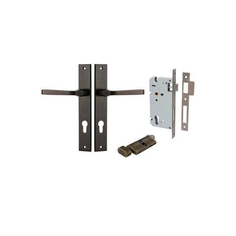Iver Annecy Door Lever Handle On Rectangular Backplate - primehardware