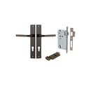 IVER Annecy Door Lever Handle On Rectangular Backplate | Entrance Kit (Key/Thumb) | 9 Finishes - Signature Brass