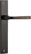 IVER Annecy Door Lever Handle On Rectangular Backplate | Passage Lever Set Only | 9 Finishes - Signature Brass