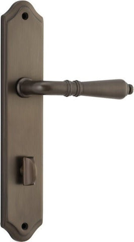IVER Sarlat Lever Door Handle On Shouldered Backplate | Privacy Lever Set Only | 10 Finishes - Signature Brass