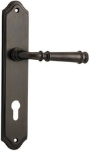 IVER Verona Door Lever Handle On Shouldered Backplate | Entrance Lever Set Only | 9 Finishes - Signature Brass
