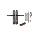 IVER Verona Door Lever Handle On Shouldered Backplate | Entrance Kit (Key/Thumb) | 9 Finishes - Signature Brass