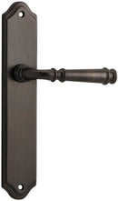 IVER Verona Door Lever Handle On Shouldered Backplate | Passage Lever Set Only | 9 Finishes - Signature Brass