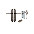 IVER Annecy Door Lever Handle On Shouldered Backplate | Entrance Kit (Key/Key) | 9 Finishes - Signature Brass