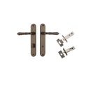 Iver Sarlat Solid Brass Door Lever on Oval Backplate | Separate Privacy Kit | 10 Finishes - Signature Brass