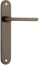 Iver Baltimore Solid Brass Door Lever on Oval Backplate | Passage Lever Set Only | 7 Finishes - Signature Brass