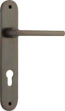 Iver Baltimore Solid Brass Door Lever on Oval Backplate | Entrance Lever Set Only | 7 Finishes - Signature Brass