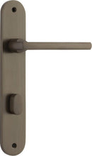 Iver Baltimore Solid Brass Door Lever on Oval Backplate | Privacy Lever Set Only | 7 Finishes - Signature Brass