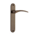 Iver Oxford Solid Brass Door Lever on Oval Backplate | Passage Lever Set Only | 4 Finishes - Signature Brass